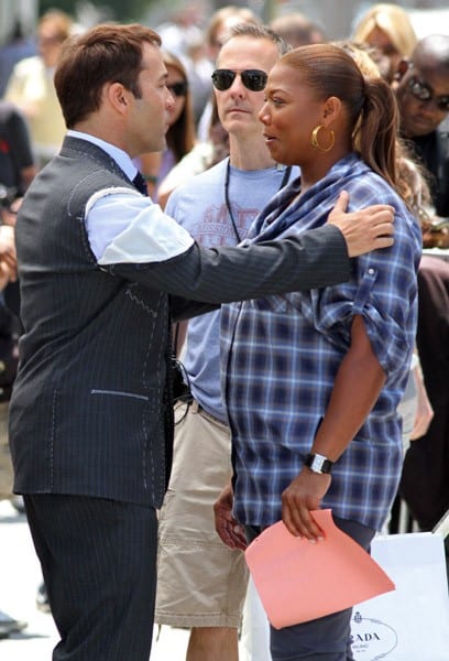 Jeremy Piven & Queen Latifah on the Set of 'Entourage' Jeremy Piven & Queen Latifah on the Set of 'Entourage'