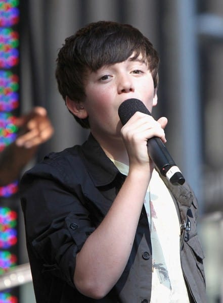 1-Greyson Chance performs outside of FOX Studios on August 12, 2011 in New York City. Greyson Chance performs outside of FOX Studios on August 12, 2011 in New York City.