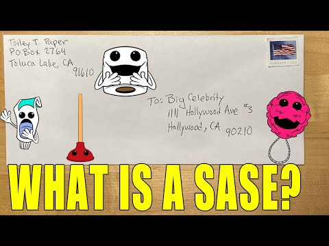 WHAT IS A SASE? Self Addressed Stamped Envelope with Toiley T. Paper as seen on TikTok