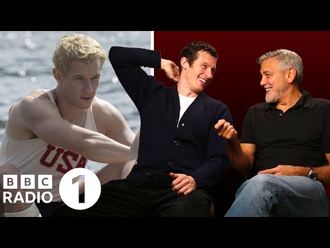 &quot;Let me tell you my trick!&quot; George Clooney and Callum Turner on bow-ties, coxes and Boys In The Boat