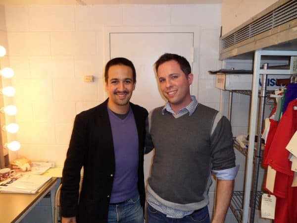 'Hamilton' creator & star Lin-Manuel Miranda with Contact Any Celebrity founder Jordan McAuley