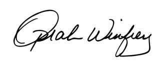 Oprah Winfrey's official autograph signature