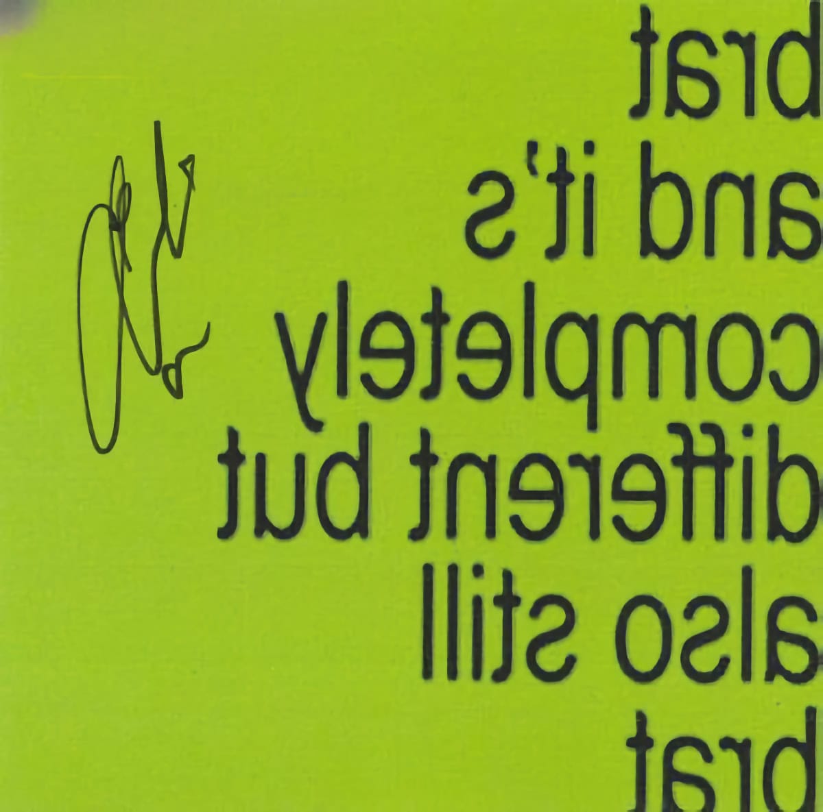 CharliXCX Signed "Brat" CD Cover