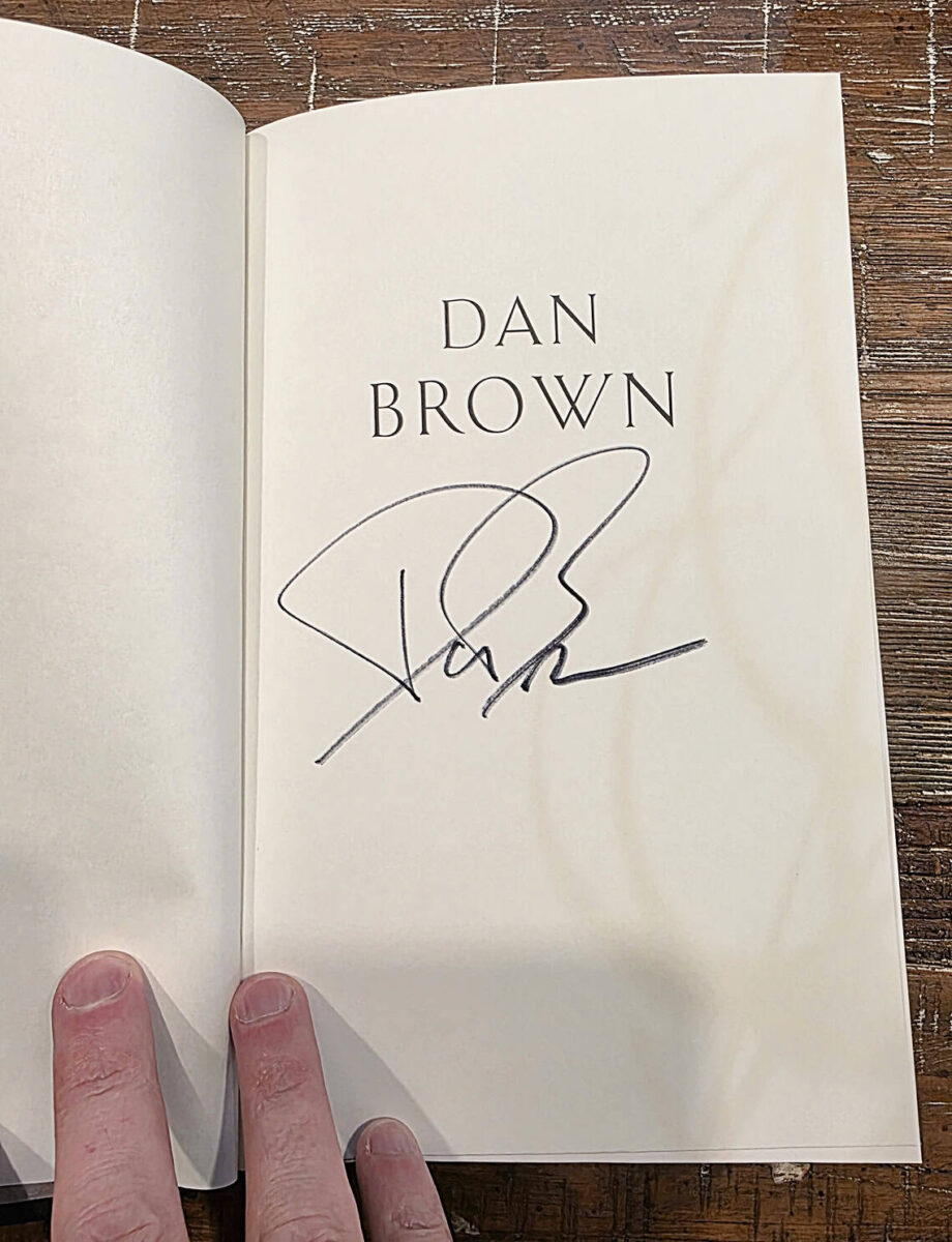 Dan Brown signed copy of "The Secret of Secrets"