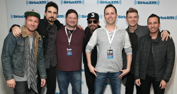 Contact Any Celebrity Founder Jordan McAuley with The Backstreet Boys at Sirius/XM Studios