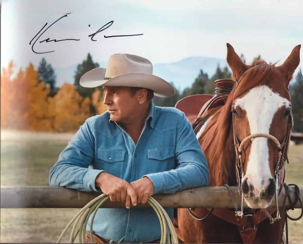 Kevin Costner Signed "Yellowstone" Photo
