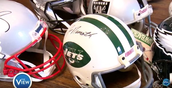 Football Helmet Signed by Joe Namath